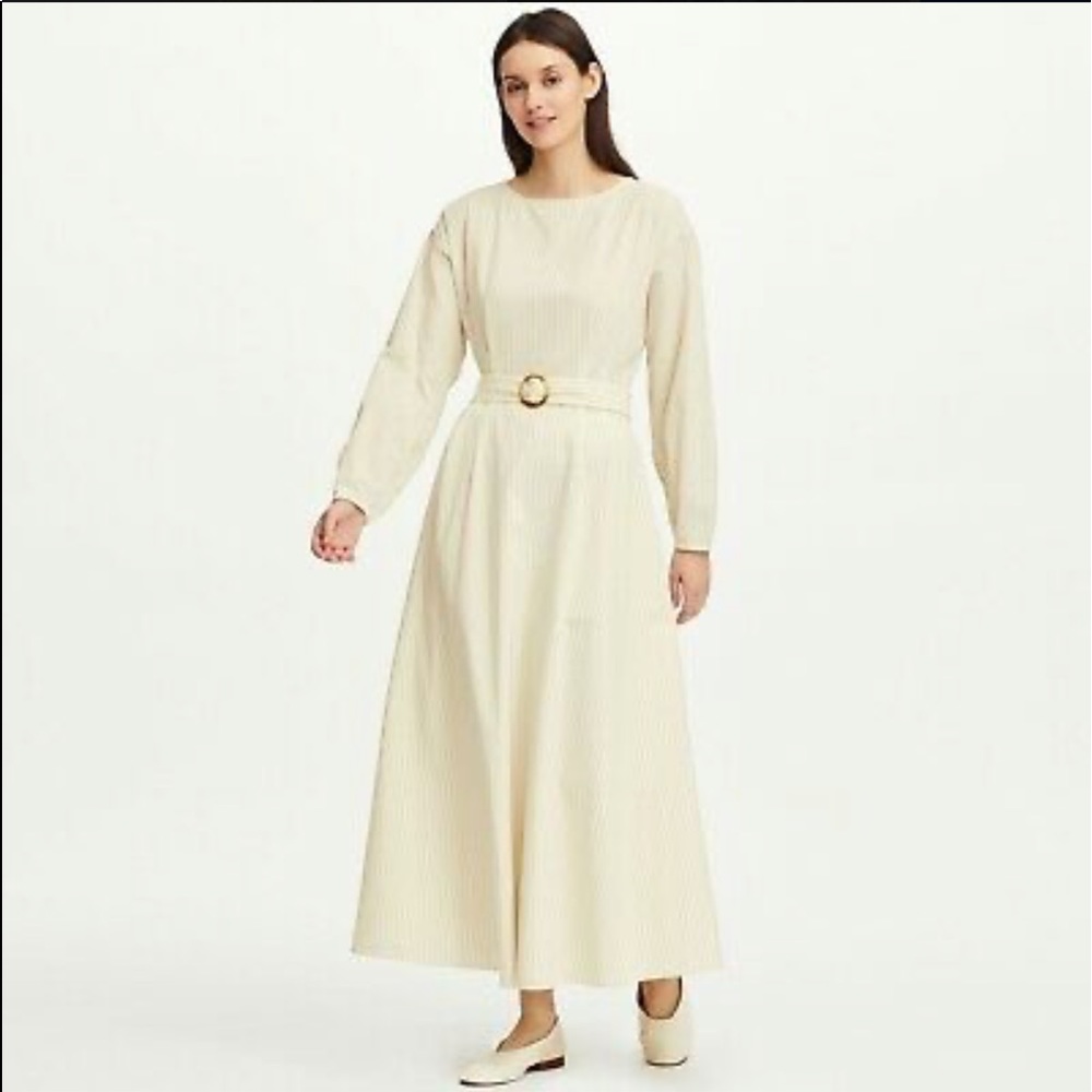 Uniqlo x Hana Tajima tucked long sleeve maxi dress